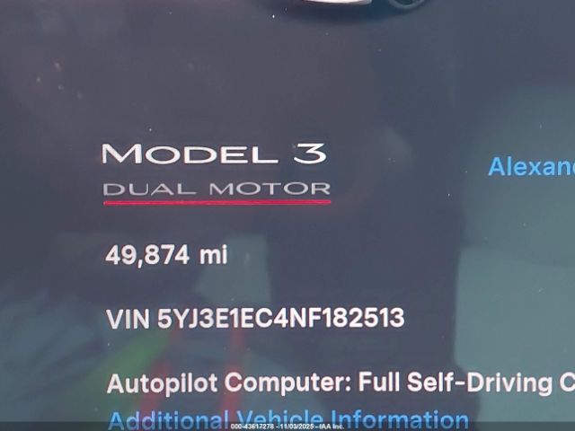 2022 TESLA MODEL 3 5YJ3E1EC4NF182513 Photo 6
