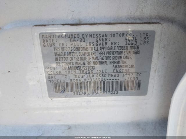 2020 NISSAN SENTRA 3N1AB8DV5LY277033 Photo 8