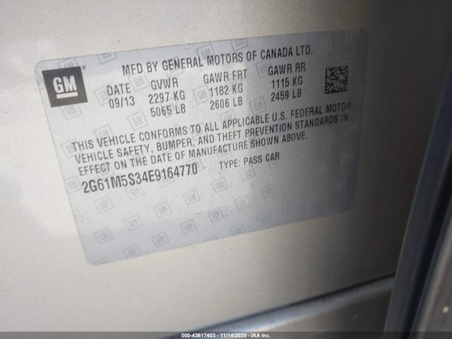 2014 CADILLAC XTS 2G61M5S34E9164770 Photo 8