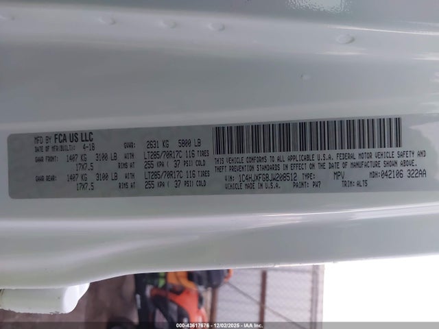 Aukcja sprzedaży 2018 Jeep Wrangler Unlimited Rubicon 4x4, vin: 1C4HJXFG8JW208512, numer aukcji: 43617676