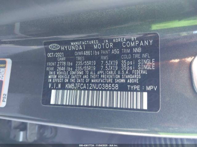 2022 HYUNDAI TUCSON HYBRID KM8JFCA12NU038658 Photo 8