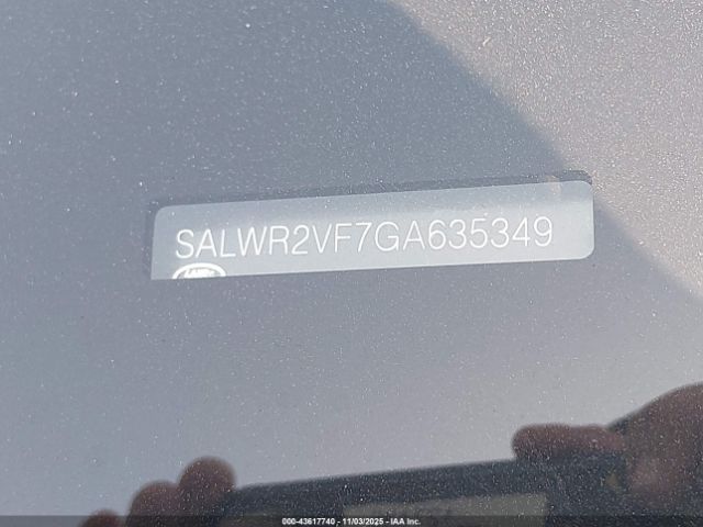 2016 LAND ROVER RANGE ROVER SPORT SALWR2VF7GA635349 Photo 8