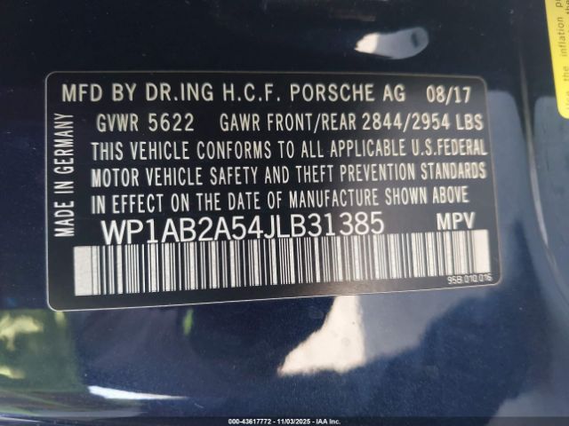 2018 PORSCHE MACAN WP1AB2A54JLB31385 Photo 8