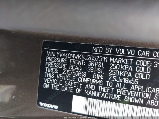 2018 VOLVO V60 CROSS COUNTRY YV440MWK8J2057311 Photo 8