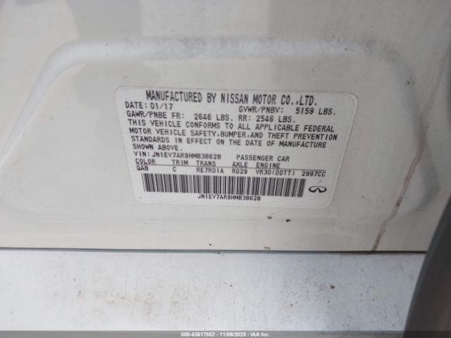 2017 INFINITI Q50 JN1EV7AR9HM838628 Photo 8