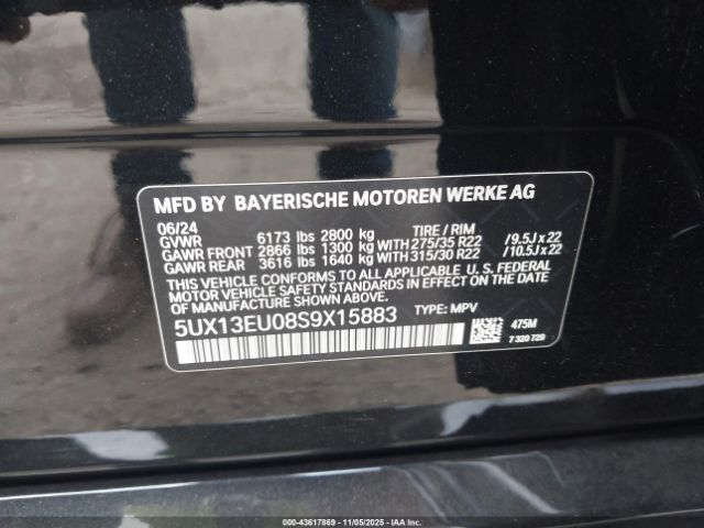 2025 BMW X5 5UX13EU08S9X15883 Photo 8