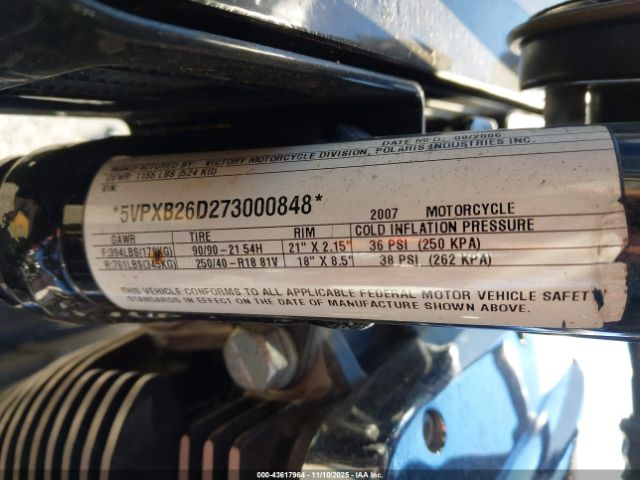 2007 VICTORY MOTORCYCLES VEGAS 5VPXB26D273000848 Photo 8
