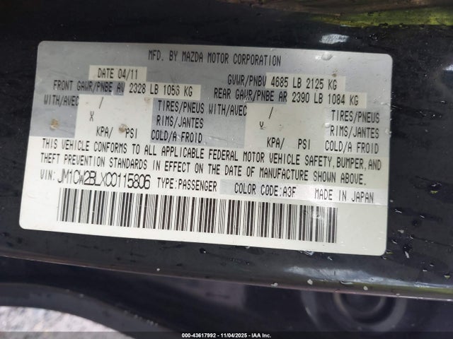 2012 MAZDA MAZDA5 JM1CW2BLXC0115806 Photo 8