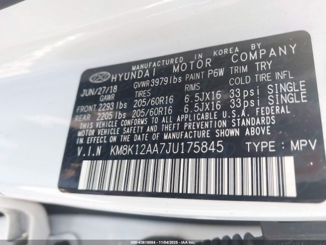2018 HYUNDAI KONA KM8K12AA7JU175845 Photo 8