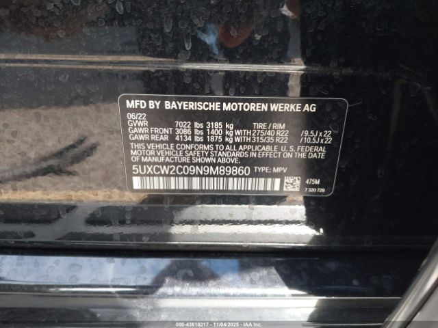 2022 BMW X7 5UXCW2C09N9M89860 Photo 8
