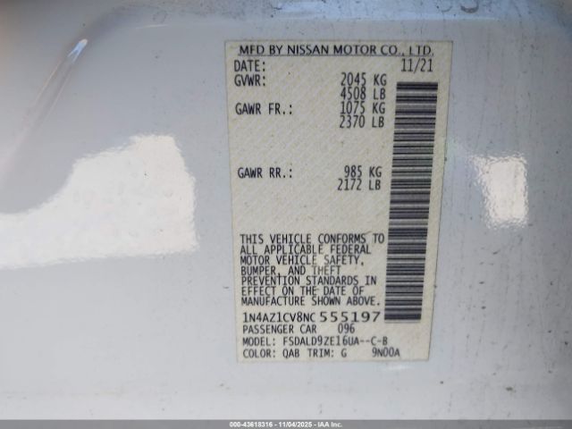 2022 NISSAN LEAF 1N4AZ1CV8NC555197 Photo 8