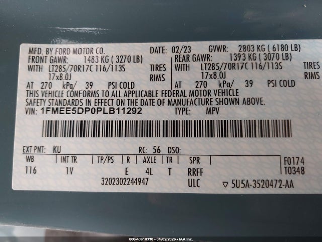 2023 FORD BRONCO 1FMEE5DP0PLB11292 Photo 8