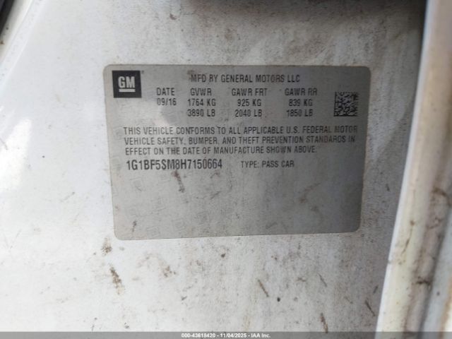 2017 CHEVROLET CRUZE 1G1BF5SM8H7150664 Photo 8