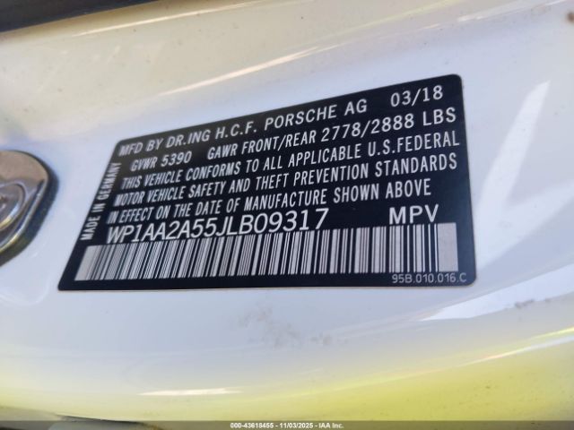 2018 PORSCHE MACAN WP1AA2A55JLB09317 Photo 8