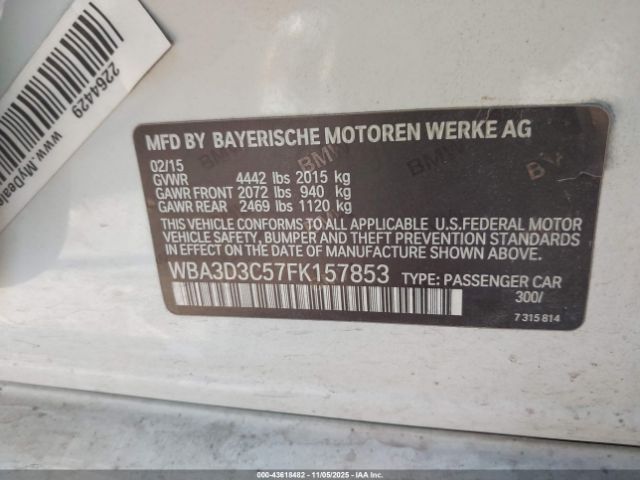 2015 BMW 328D WBA3D3C57FK157853 Photo 8