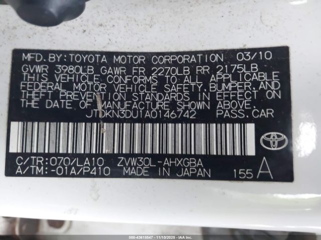 2010 TOYOTA PRIUS JTDKN3DU1A0146742 Photo 8
