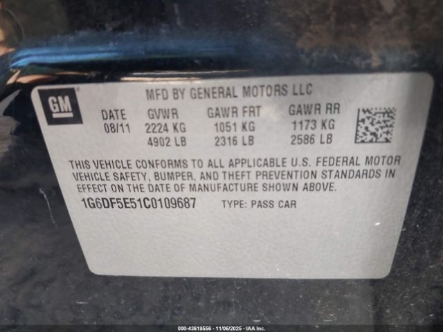 2012 CADILLAC CTS 1G6DF5E51C0109687 Photo 8