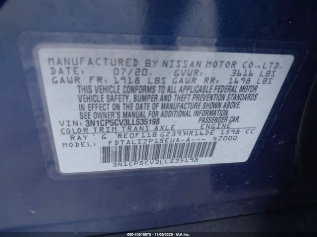 2020 NISSAN KICKS 3N1CP5CV3LL535198 Photo 8