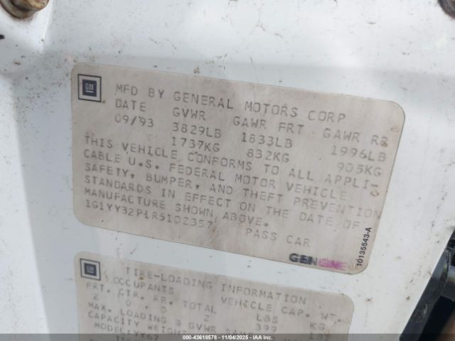 1994 CHEVROLET CORVETTE 1G1YY32P1R5102357 Photo 8