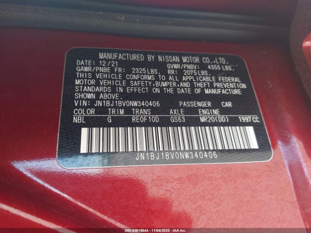 2022 NISSAN ROGUE SPORT JN1BJ1BV0NW340406 Photo 8