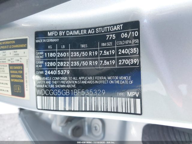 2011 MERCEDES-BENZ GLK 350 WDCGG5GB1BF535329 Photo 8