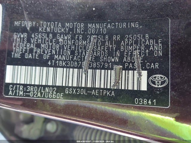 2011 TOYOTA AVALON 4T1BK3DB7BU385791 Photo 8