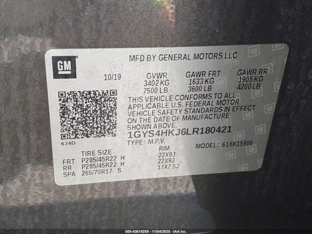 2020 CADILLAC ESCALADE ESV 1GYS4HKJ6LR180421 Photo 8