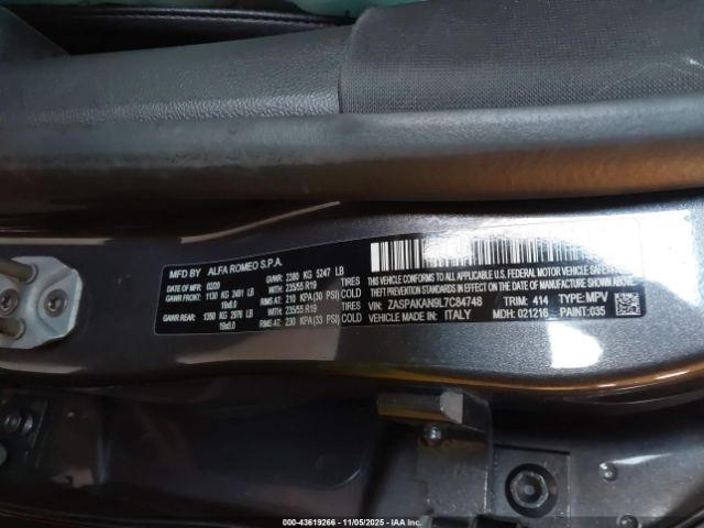 2020 ALFA ROMEO STELVIO ZASPAKAN9L7C84748 Photo 8