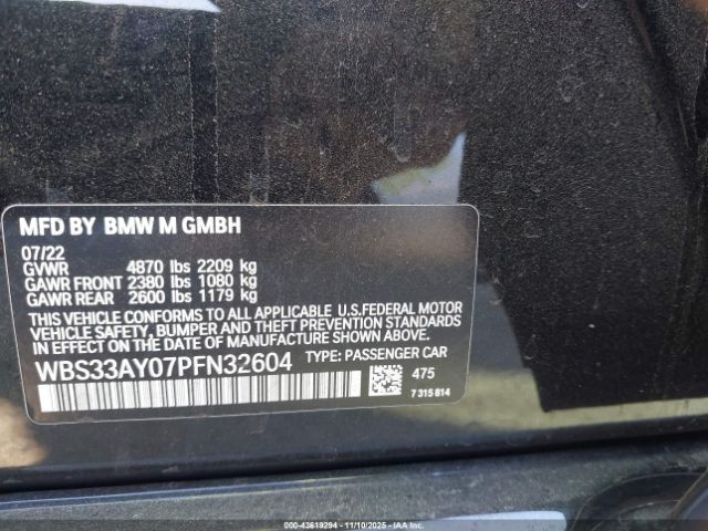 2023 BMW M3 WBS33AY07PFN32604 Photo 8