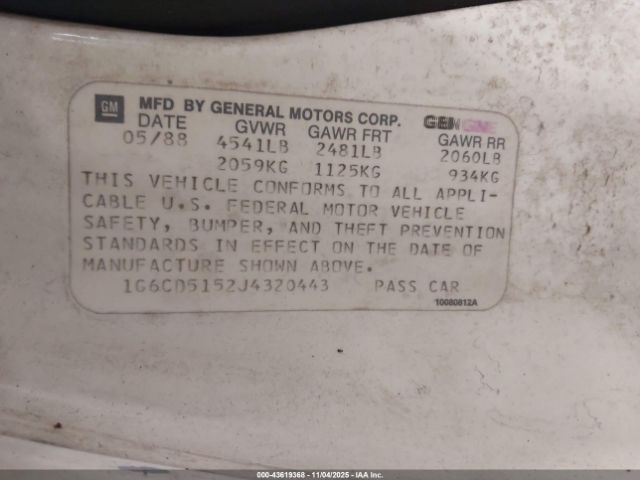 1988 CADILLAC DEVILLE 1G6CD5152J4320443 Photo 8