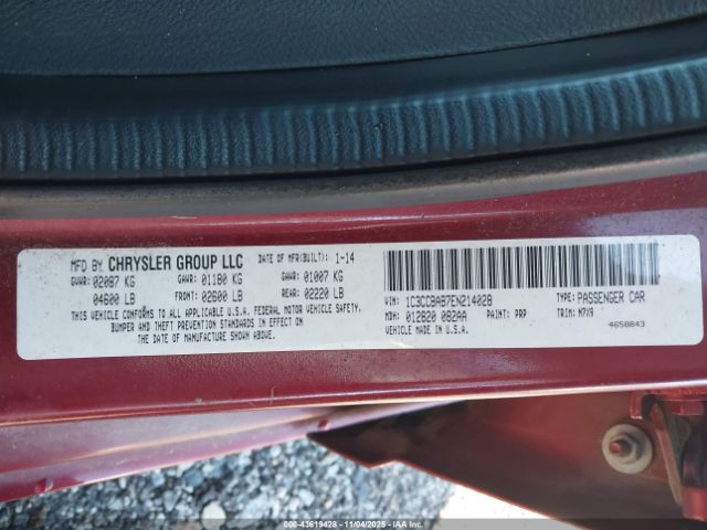 2014 CHRYSLER 200 1C3CCBAB7EN214028 Photo 8