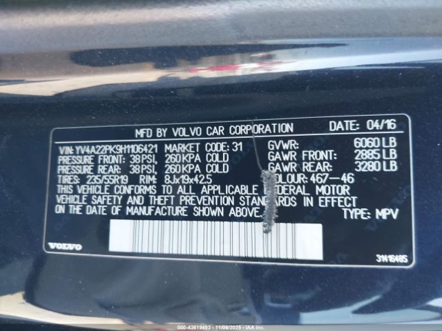 2017 VOLVO XC90 YV4A22PK9H1106421 Photo 8