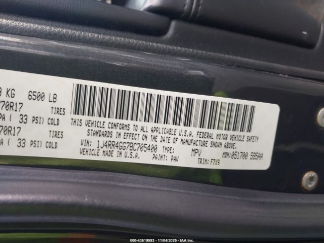 2011 JEEP GRAND CHEROKEE 1J4RR4GG7BC705400 Photo 8