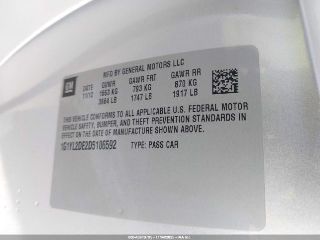 2013 CHEVROLET CORVETTE 1G1YL2DE2D5106592 Photo 8