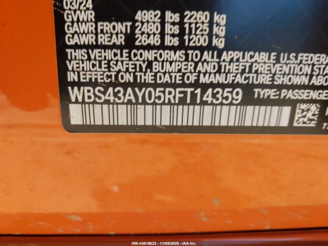 2024 BMW M3 WBS43AY05RFT14359 Photo 8