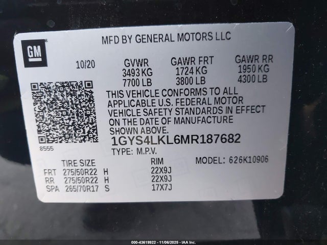 2021 CADILLAC ESCALADE ESV 1GYS4LKL6MR187682 Photo 8