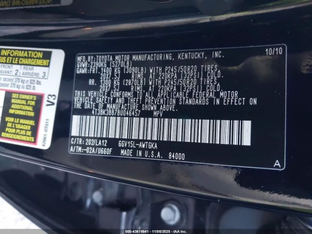 2011 TOYOTA VENZA 4T3BK3BB7BU046457 Photo 8