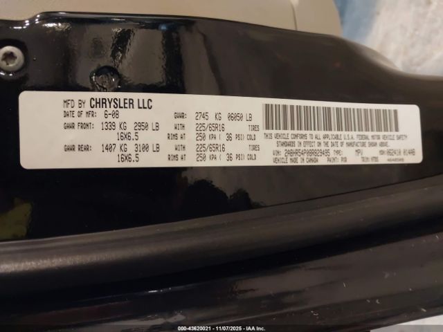 2008 CHRYSLER TOWN & COUNTRY 2A8HR54P08R829495 Photo 8