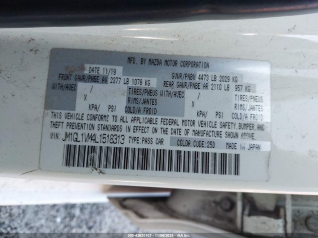 2020 MAZDA MAZDA6 JM1GL1VM4L1518313 Photo 8