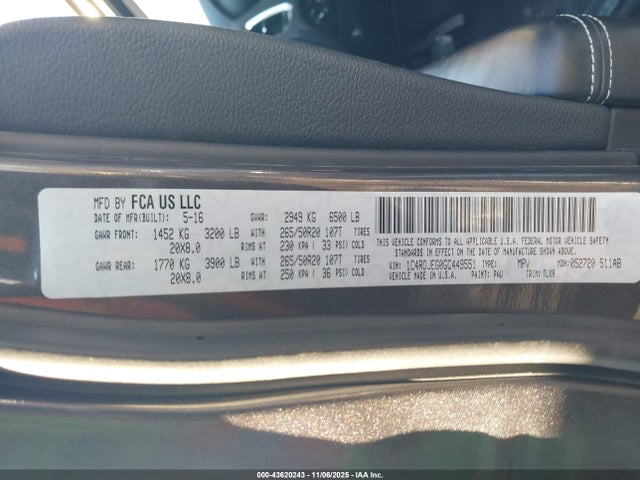 2016 DODGE DURANGO 1C4RDJEG0GC449551 Photo 8