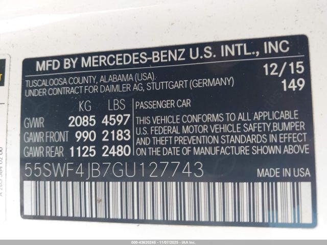 2016 MERCEDES-BENZ C 300 55SWF4JB7GU127743 Photo 8