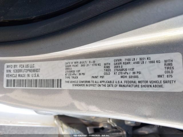 2023 RAM 1500 1C6SRFJT2PN596937 Photo 8