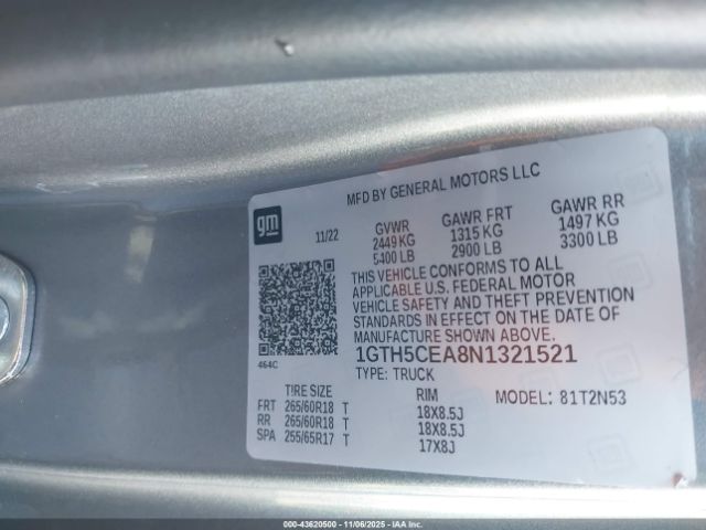 2022 GMC CANYON 1GTH5CEA8N1321521 Photo 8