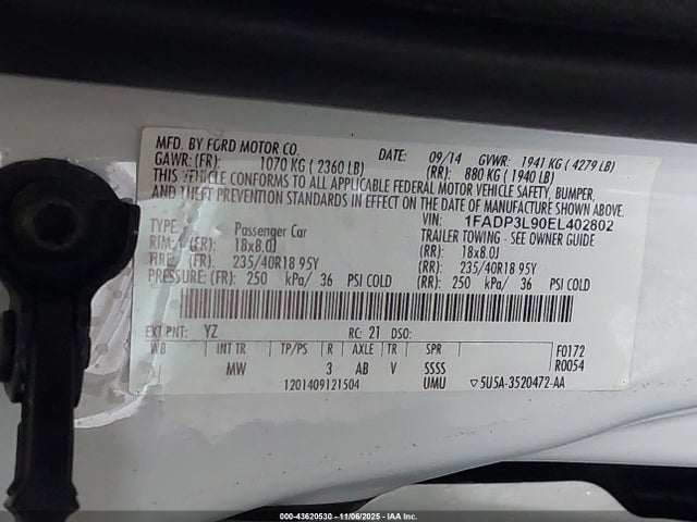 Ford Focus 2014 1FADP3L90EL402802 Image 9