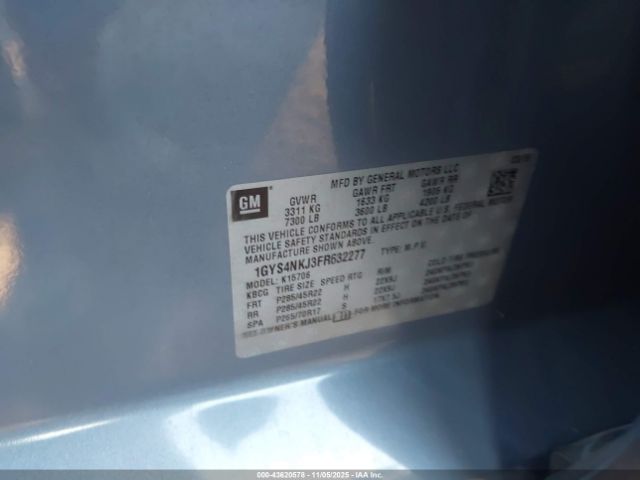 2015 CADILLAC ESCALADE 1GYS4NKJ3FR632277 Photo 8