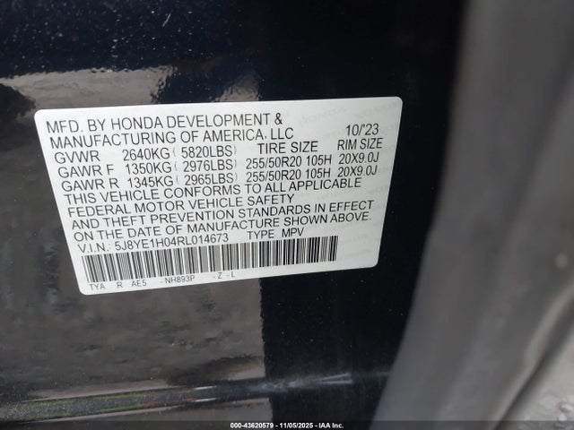 Продажа на аукционе авто 2024 Acura Mdx A-spec, vin: 5J8YE1H04RL014673, номер лота: 43620579