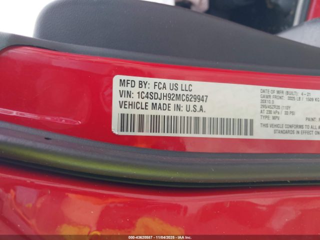 2021 DODGE DURANGO 1C4SDJH92MC629947 Photo 8