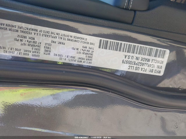1C4RJJAG2P8705979 Jeep Grand Cherokee L Altitude 4x2
