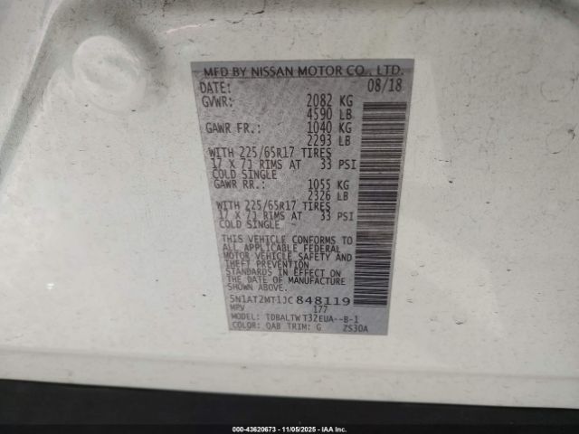 2018 NISSAN ROGUE 5N1AT2MT1JC848119 Photo 8