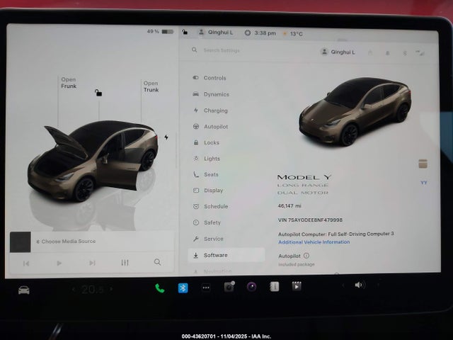 2022 TESLA MODEL Y 7SAYGDEE8NF479998 Photo 6